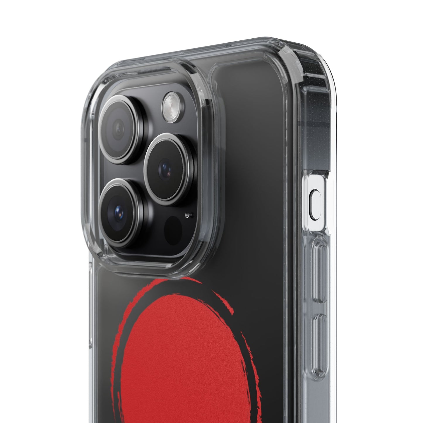 Minimalist Red Circle Clear Phone Case - Sleek & Stylish Protection