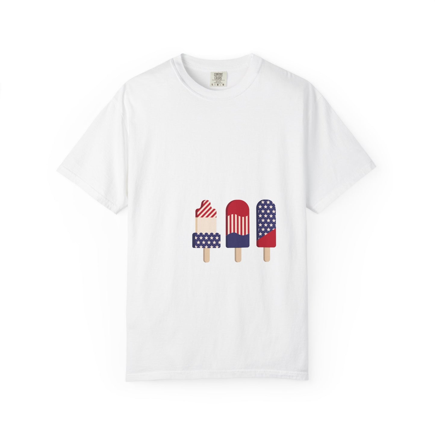 Patriotic Popsicle T-Shirt, Summer Tee, USA Flag Shirt, Independence Day Outfit, Unisex T-Shirt, Casual Wear