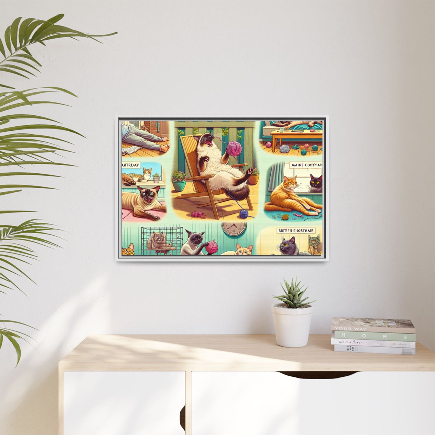 Matte Canvas, Framed (Multi-color)