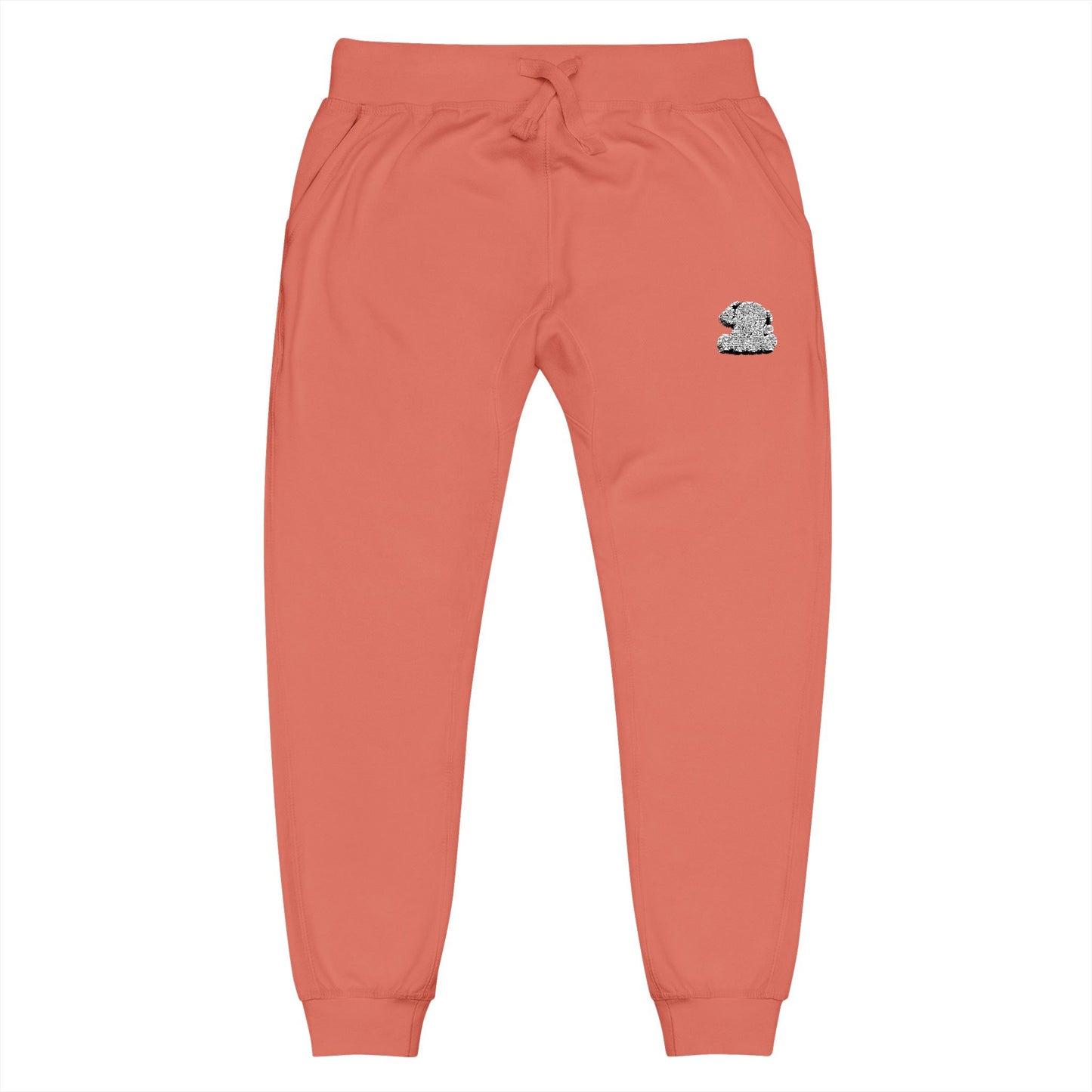 Cozy Embroidered Unisex Fleece Sweatpants - Perfect for Relaxation & Everyday Wear