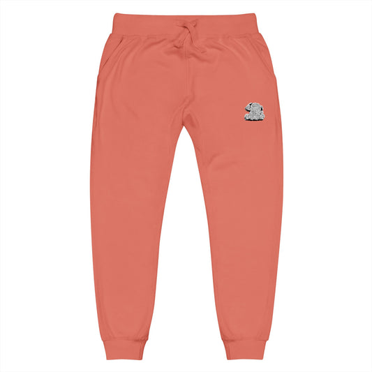 Cozy Embroidered Unisex Fleece Sweatpants - Perfect for Relaxation & Everyday Wear