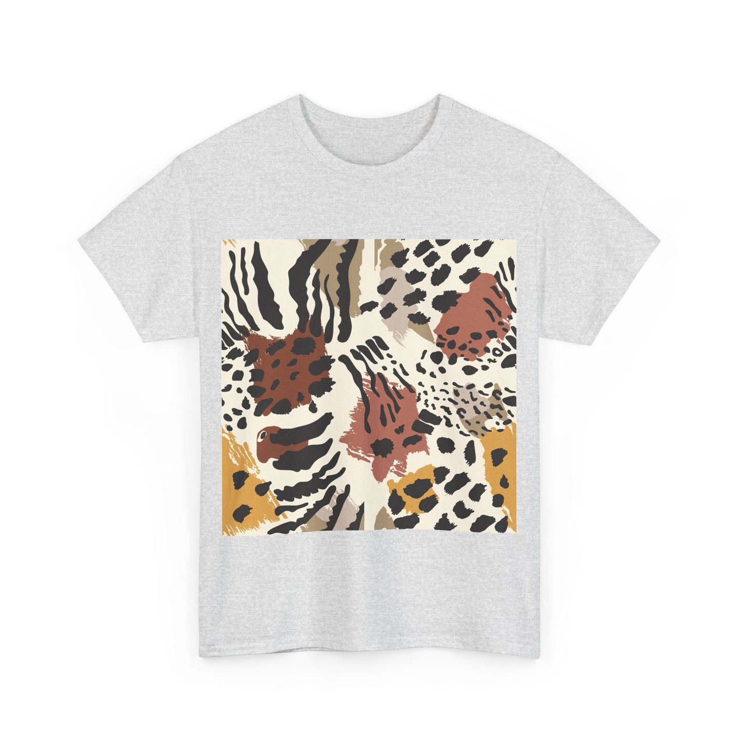 Safari Print Unisex Heavy Cotton Tee - Wild Animal Aesthetic