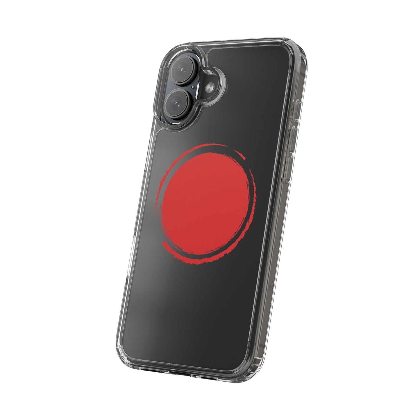 Minimalist Red Circle Clear Phone Case - Sleek & Stylish Protection