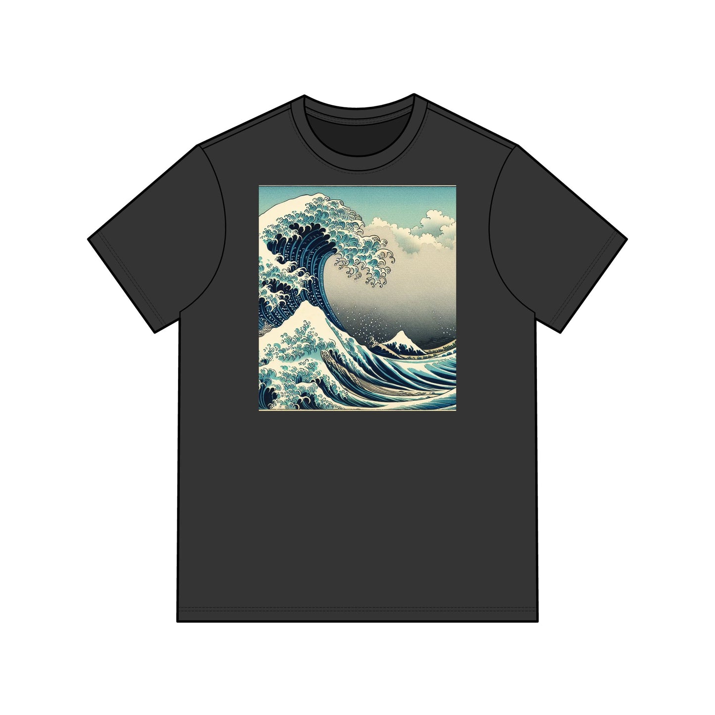 Men's Acid Washed Tee - Vintage Wave Graphic