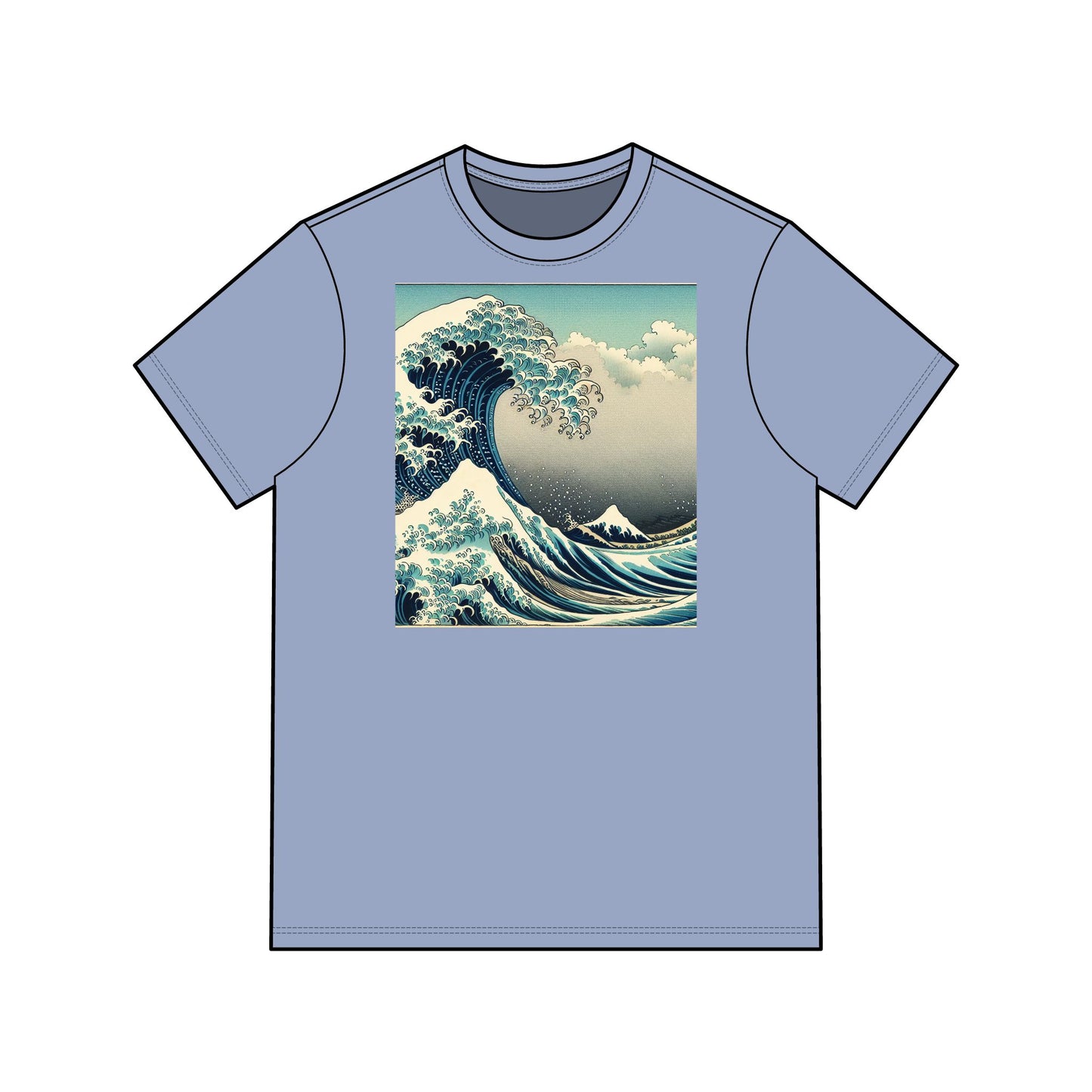 Men's Acid Washed Tee - Vintage Wave Graphic