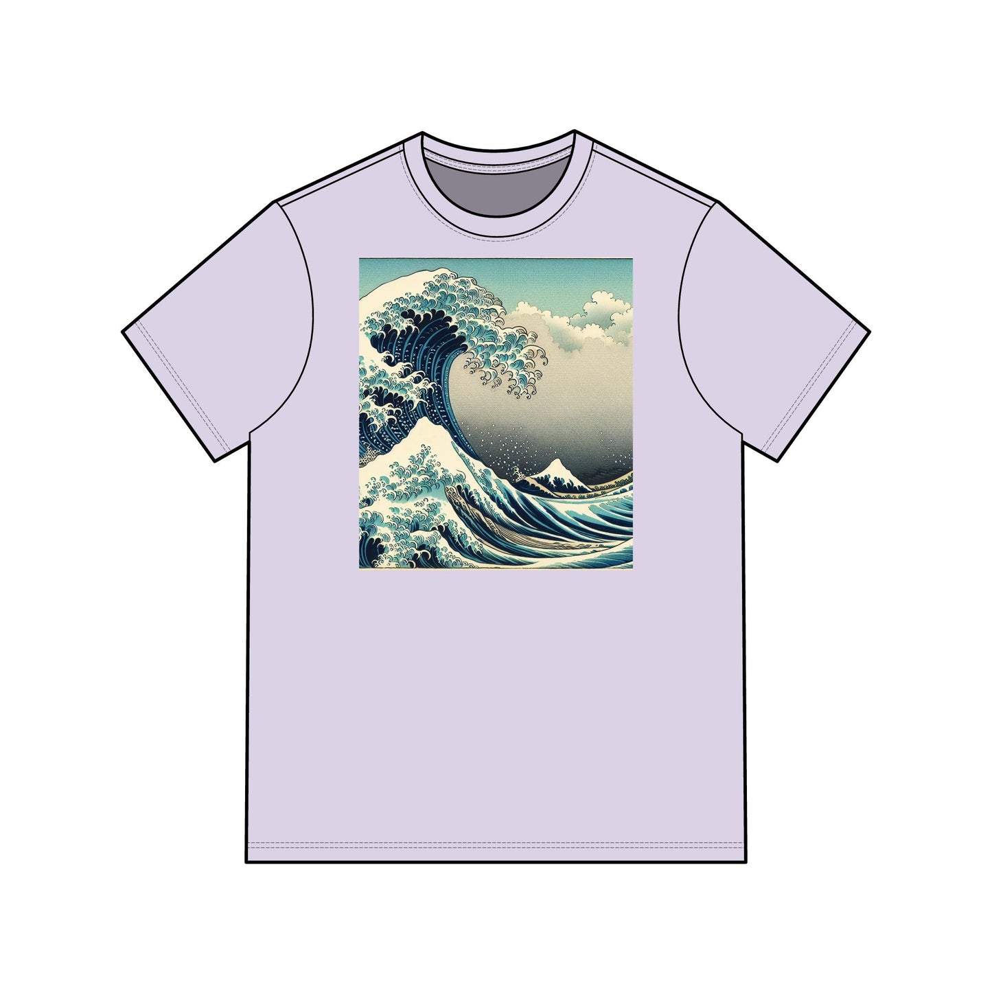 Men's Acid Washed Tee - Vintage Wave Graphic