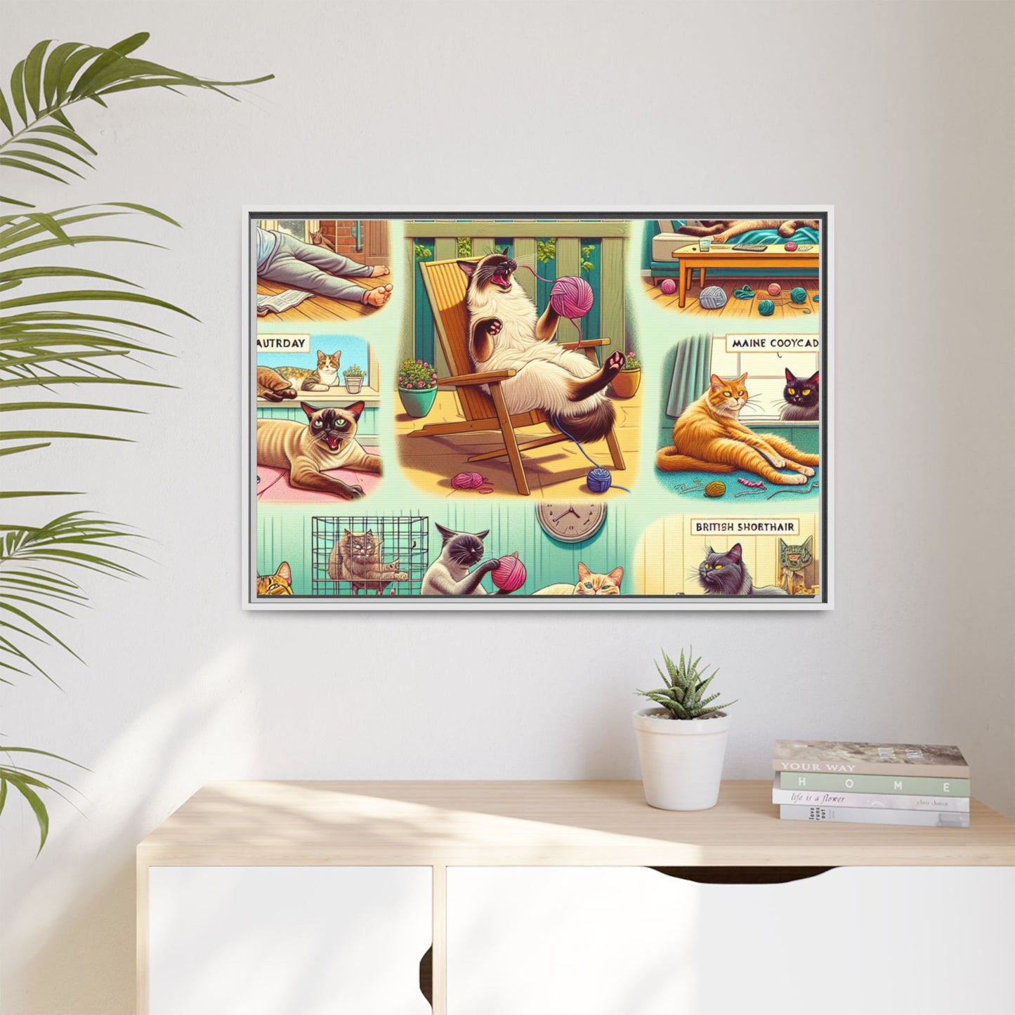 Matte Canvas, Framed (Multi-color)