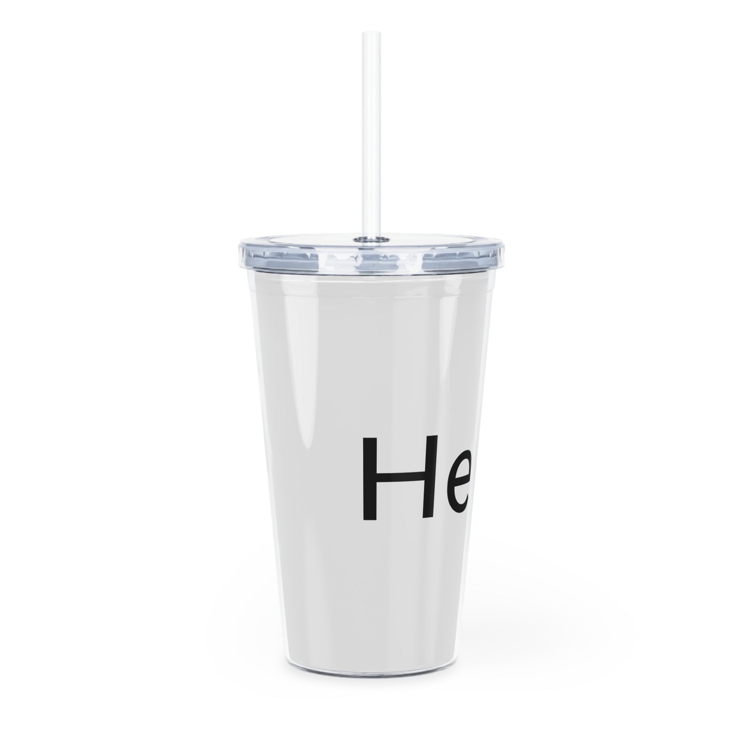 Plastic Tumbler with Straw