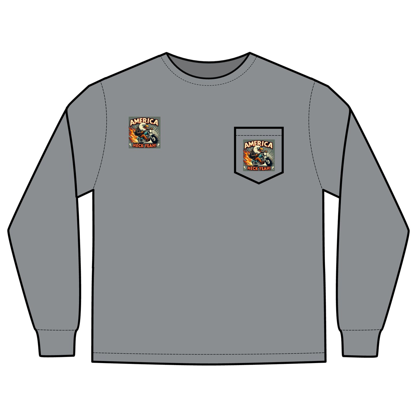 Unisex Long Sleeve Pocket T-Shirt