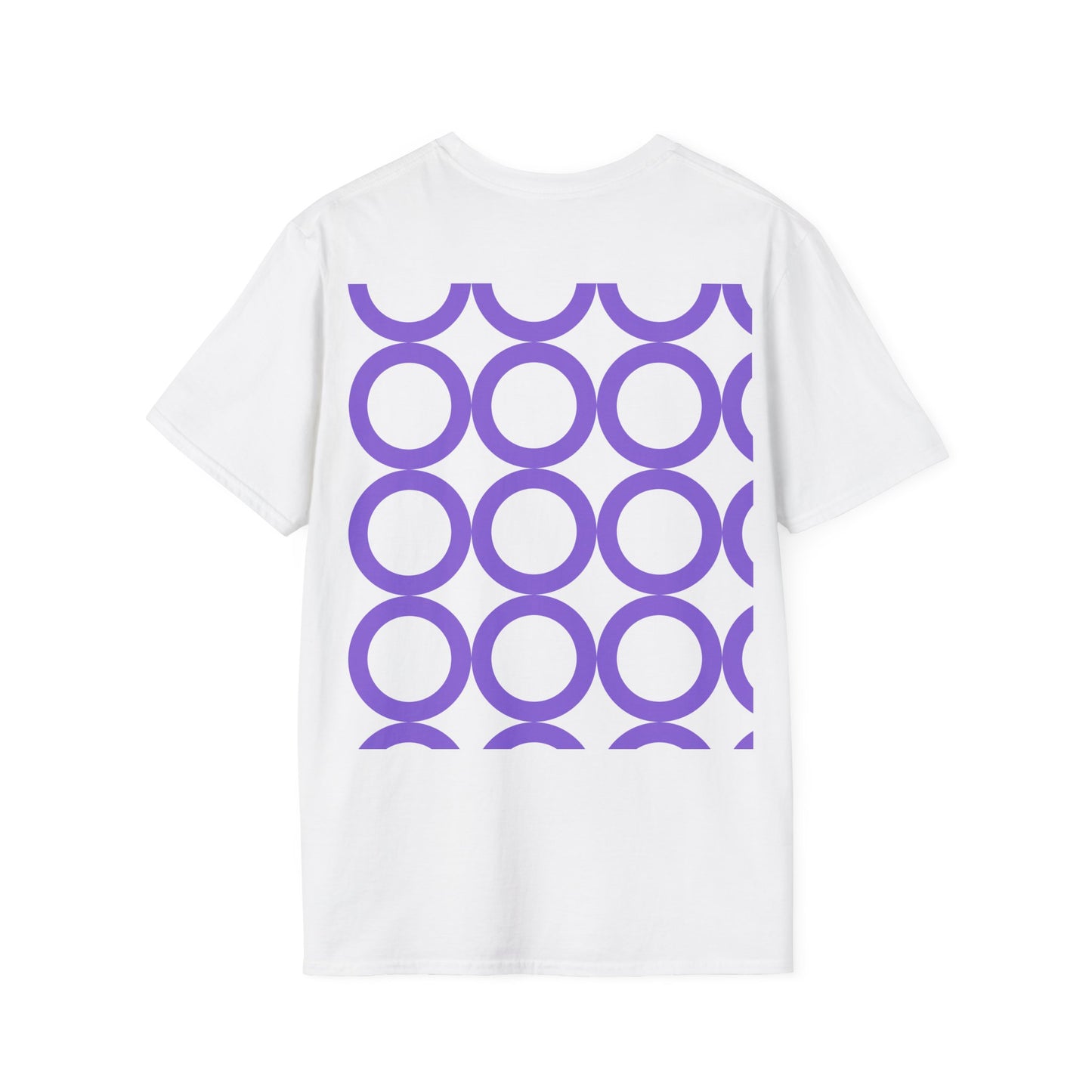 Purple Pattern Unisex Softstyle T-Shirt, Casual Tee, Trendy Gift, Graphic Top, Everyday Wear, Fashion Statement