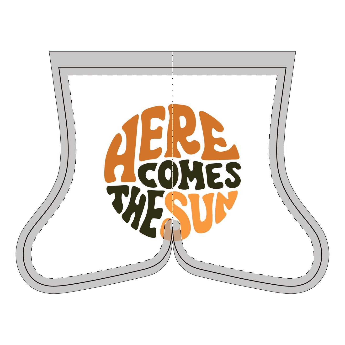 Vintage Style Christmas Socks - 'Here Comes the Sun' Design