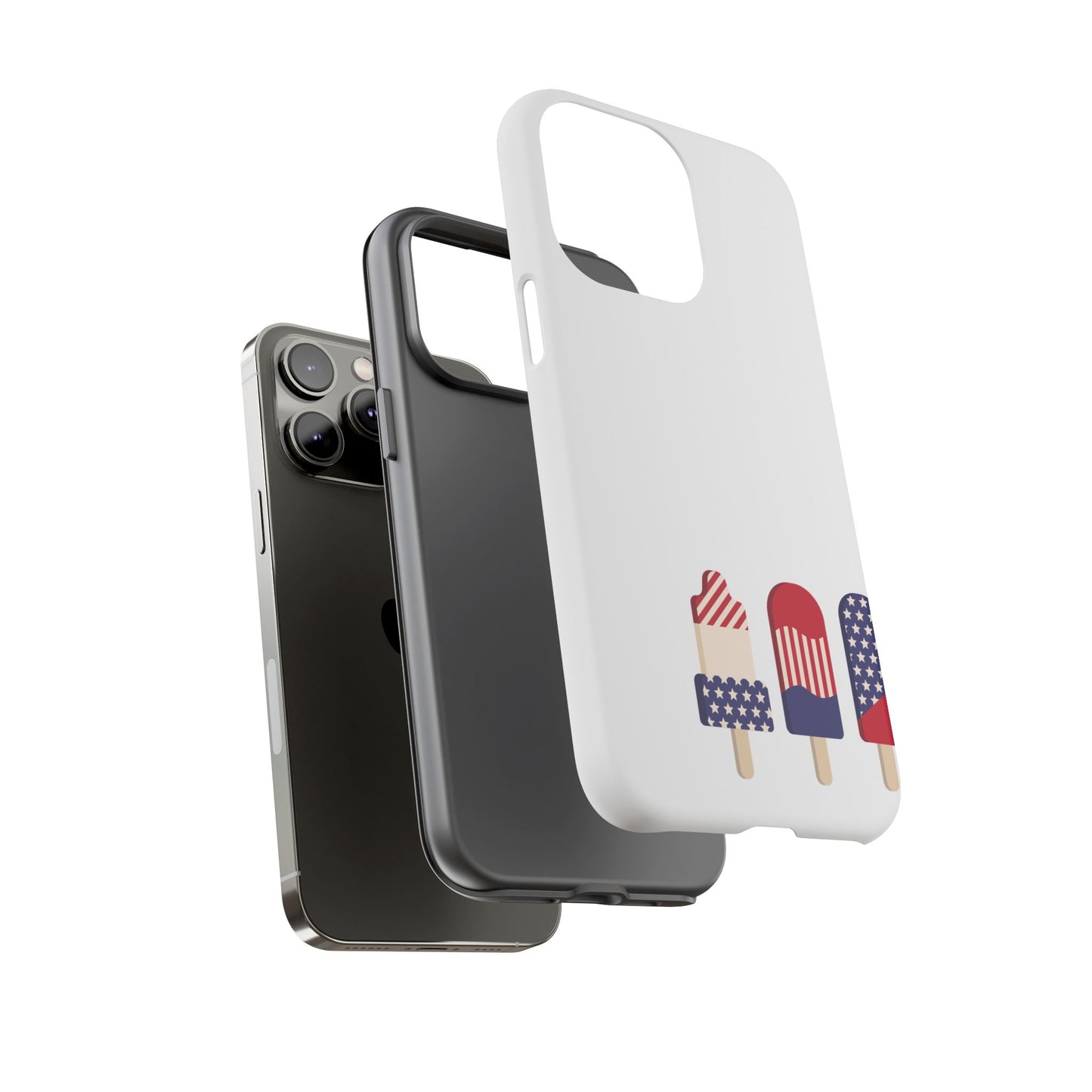 Patriotic Phone Case - Tough Cases with Ice Cream Popsicle Design