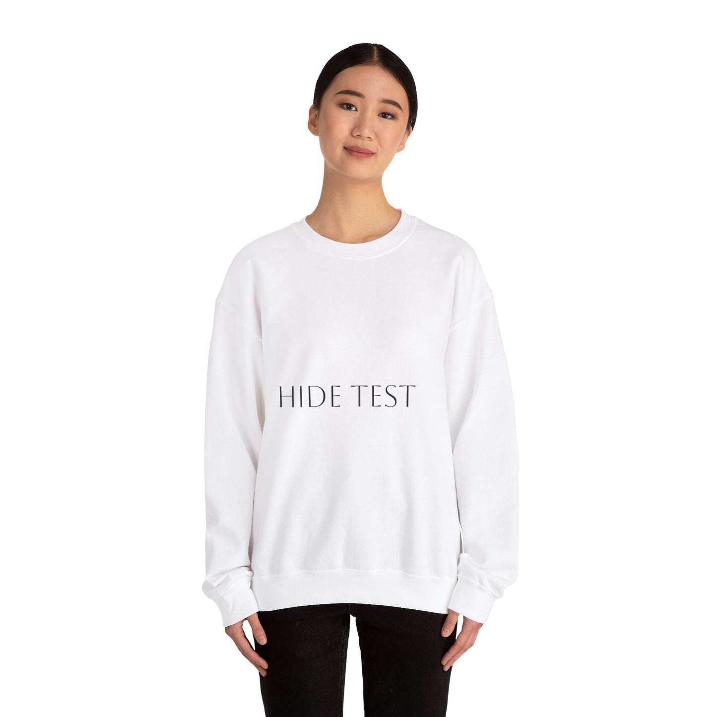 Unisex Heavy Blend™ Crewneck Sweatshirt - Casual Comfort with 'HIDE TEST' Design