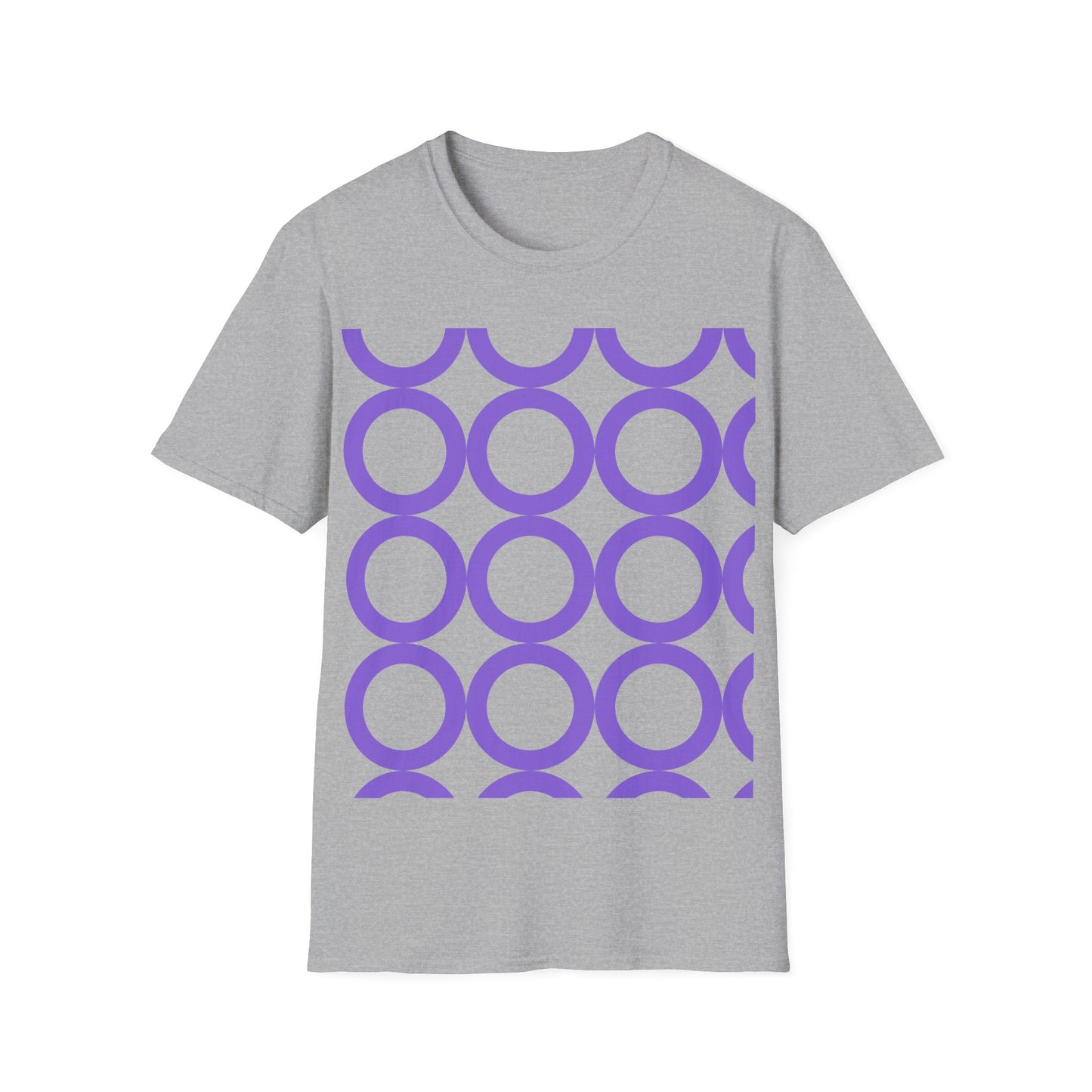 Purple Pattern Unisex Softstyle T-Shirt, Casual Tee, Trendy Gift, Graphic Top, Everyday Wear, Fashion Statement