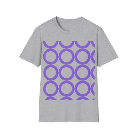 Purple Pattern Unisex Softstyle T-Shirt, Casual Tee, Trendy Gift, Graphic Top, Everyday Wear, Fashion Statement