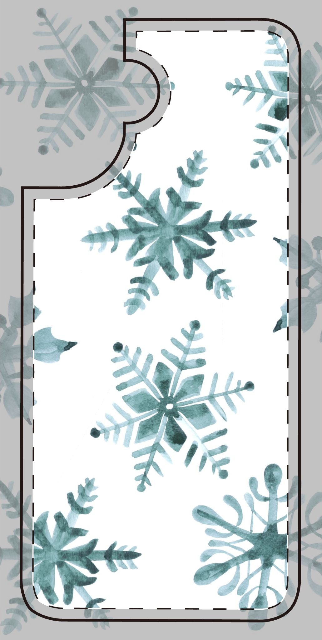 Winter Wonderland Silicone Phone Case - Snowflake Design
