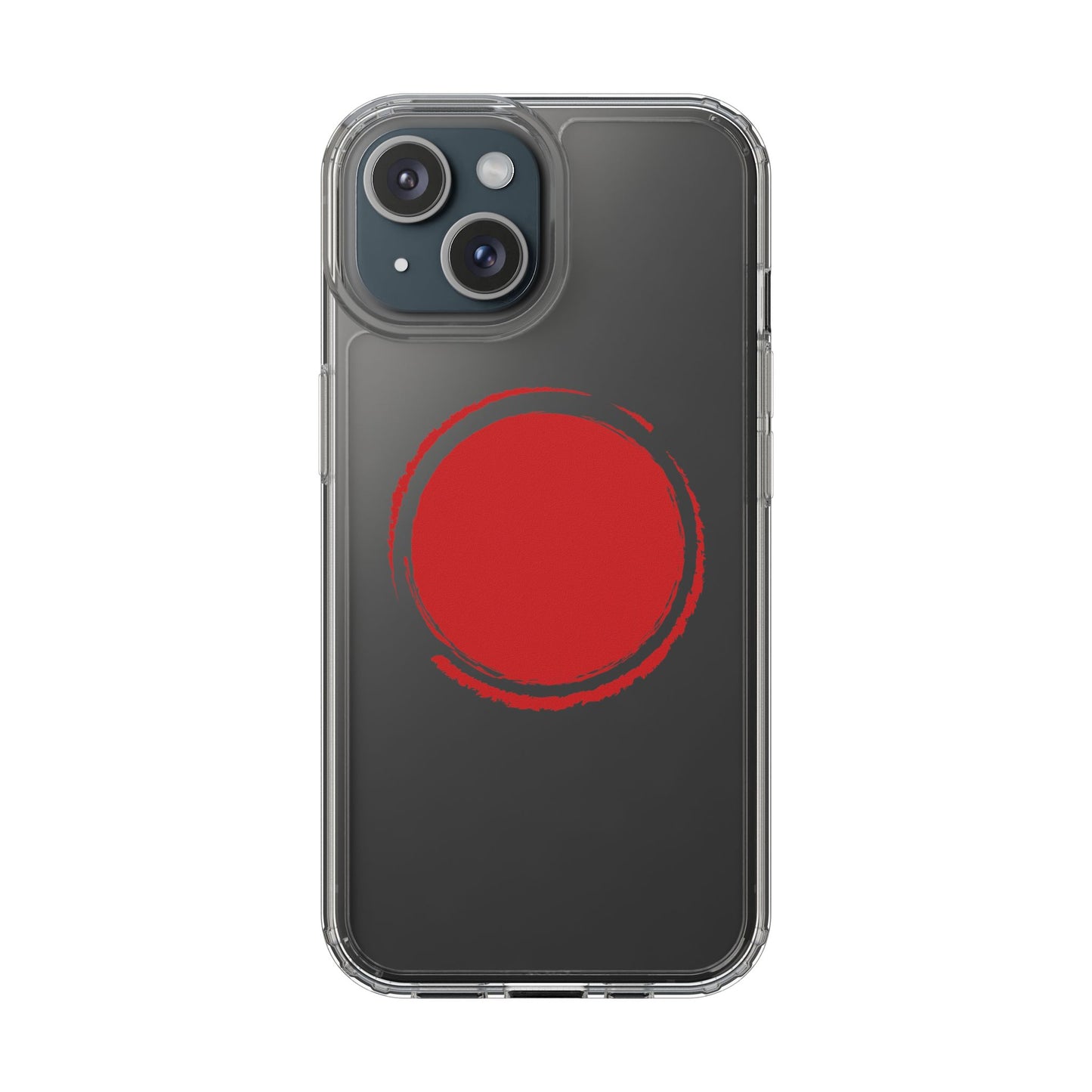 Minimalist Red Circle Clear Phone Case - Sleek & Stylish Protection