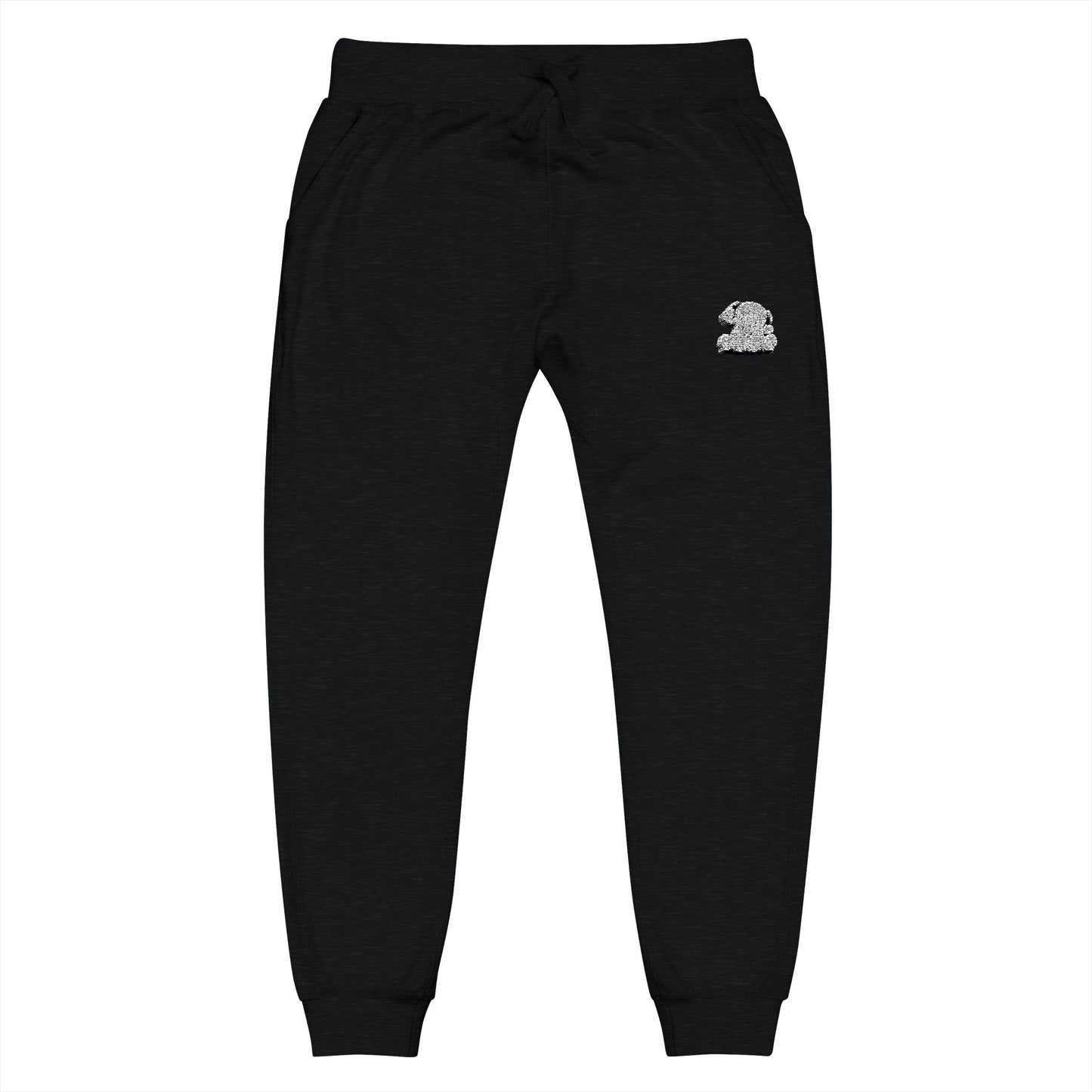 Cozy Embroidered Unisex Fleece Sweatpants - Perfect for Relaxation & Everyday Wear
