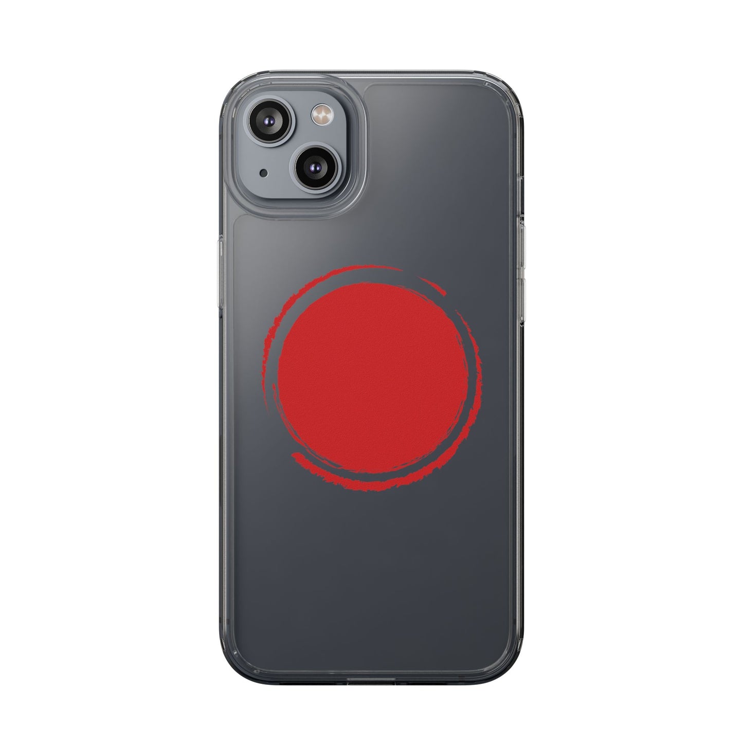 Minimalist Red Circle Clear Phone Case - Sleek & Stylish Protection