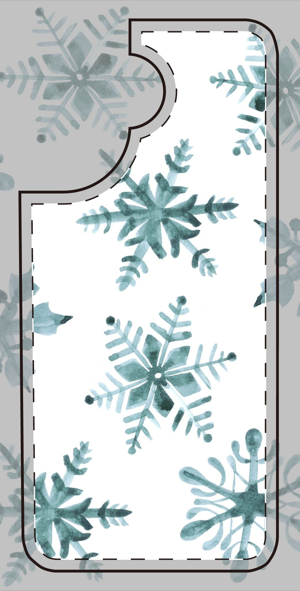 Winter Wonderland Silicone Phone Case - Snowflake Design