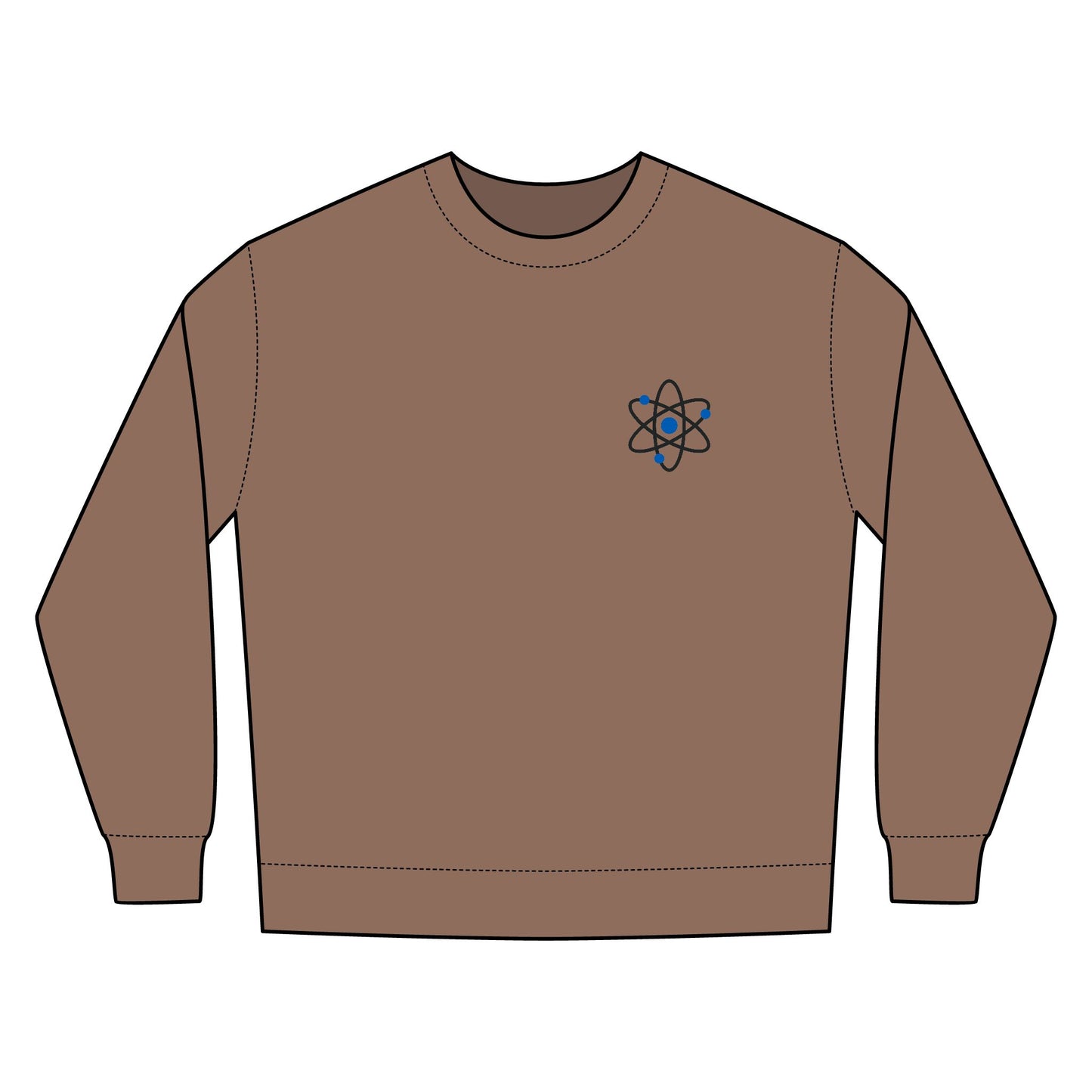 Nantucket Crewneck Sweatshirt with Atomic Design - Cozy Science Inspired Apparel