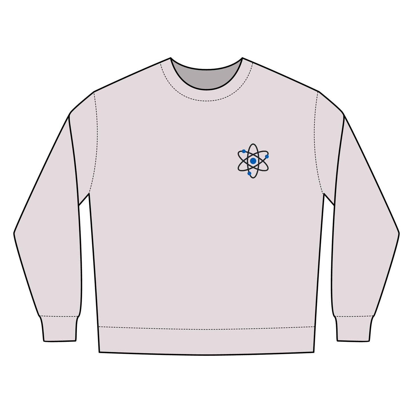 Nantucket Crewneck Sweatshirt with Atomic Design - Cozy Science Inspired Apparel
