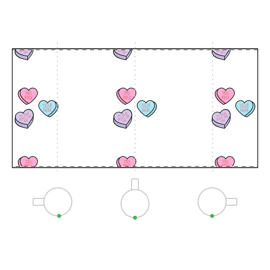 Heartfelt Frosted Glass Coffee Mug - 11oz Love & Friendship Design