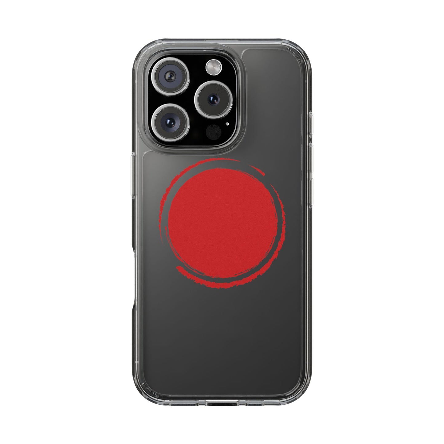 Minimalist Red Circle Clear Phone Case - Sleek & Stylish Protection