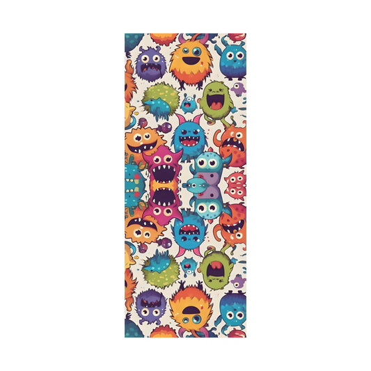 Whimsical Monster Satin Poster - Colorful Home Decor for Kids' Rooms