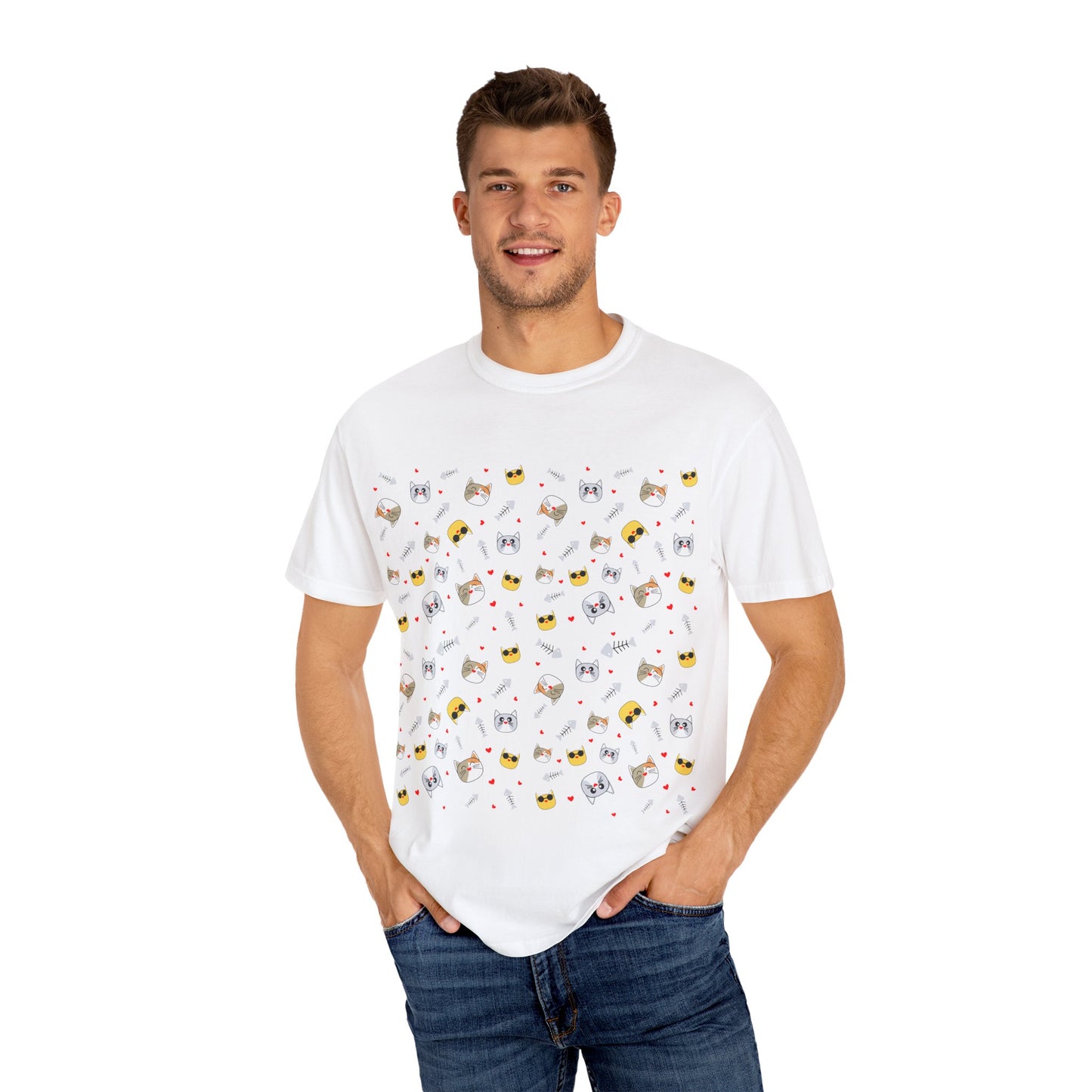 Cute Animal Pattern Unisex T-Shirt - Perfect for Pet Lovers & Casual Wear