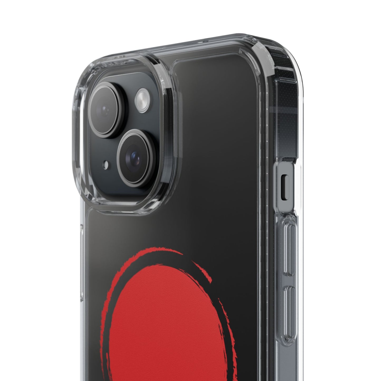 Minimalist Red Circle Clear Phone Case - Sleek & Stylish Protection