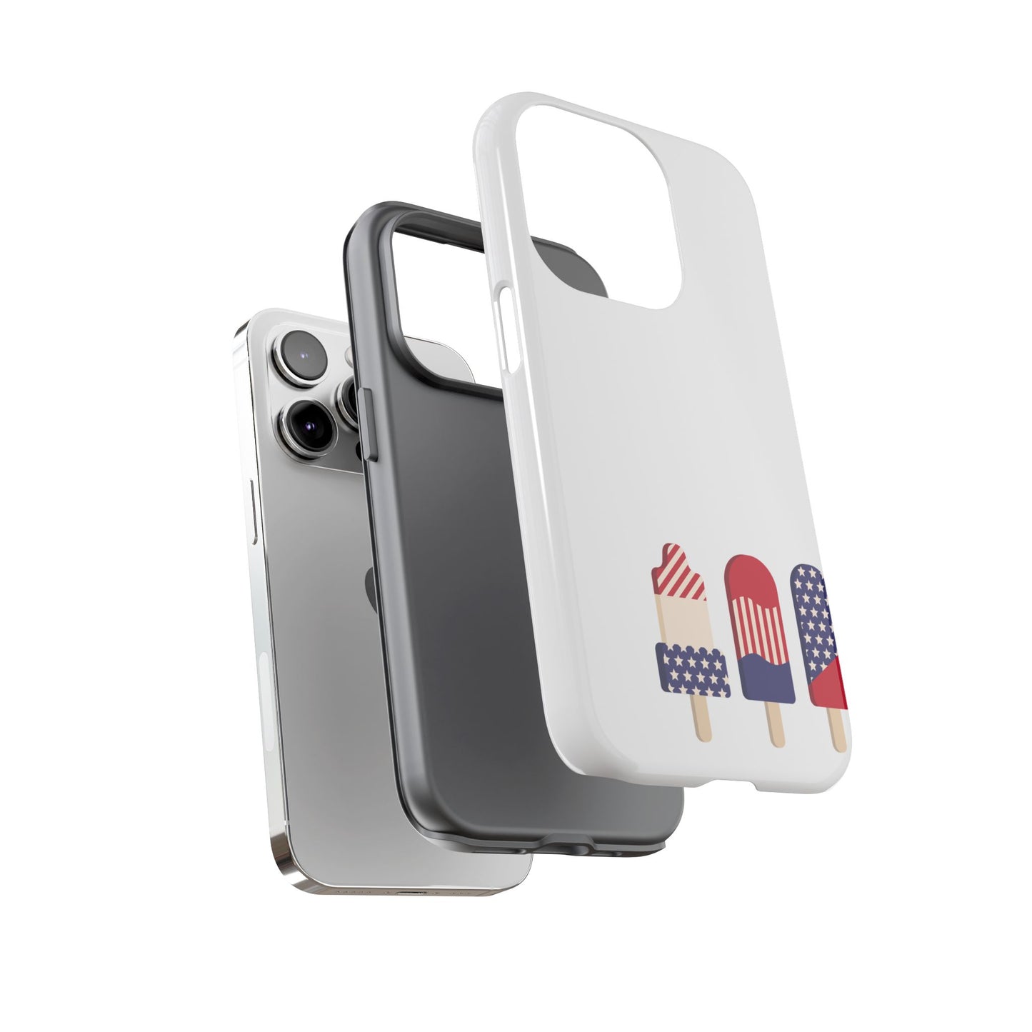 Patriotic Phone Case - Tough Cases with Ice Cream Popsicle Design