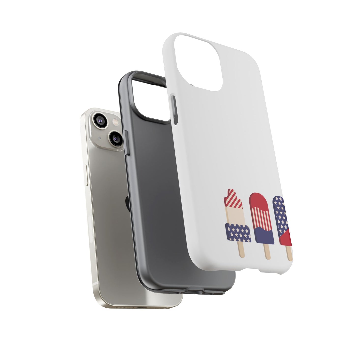 Patriotic Phone Case - Tough Cases with Ice Cream Popsicle Design
