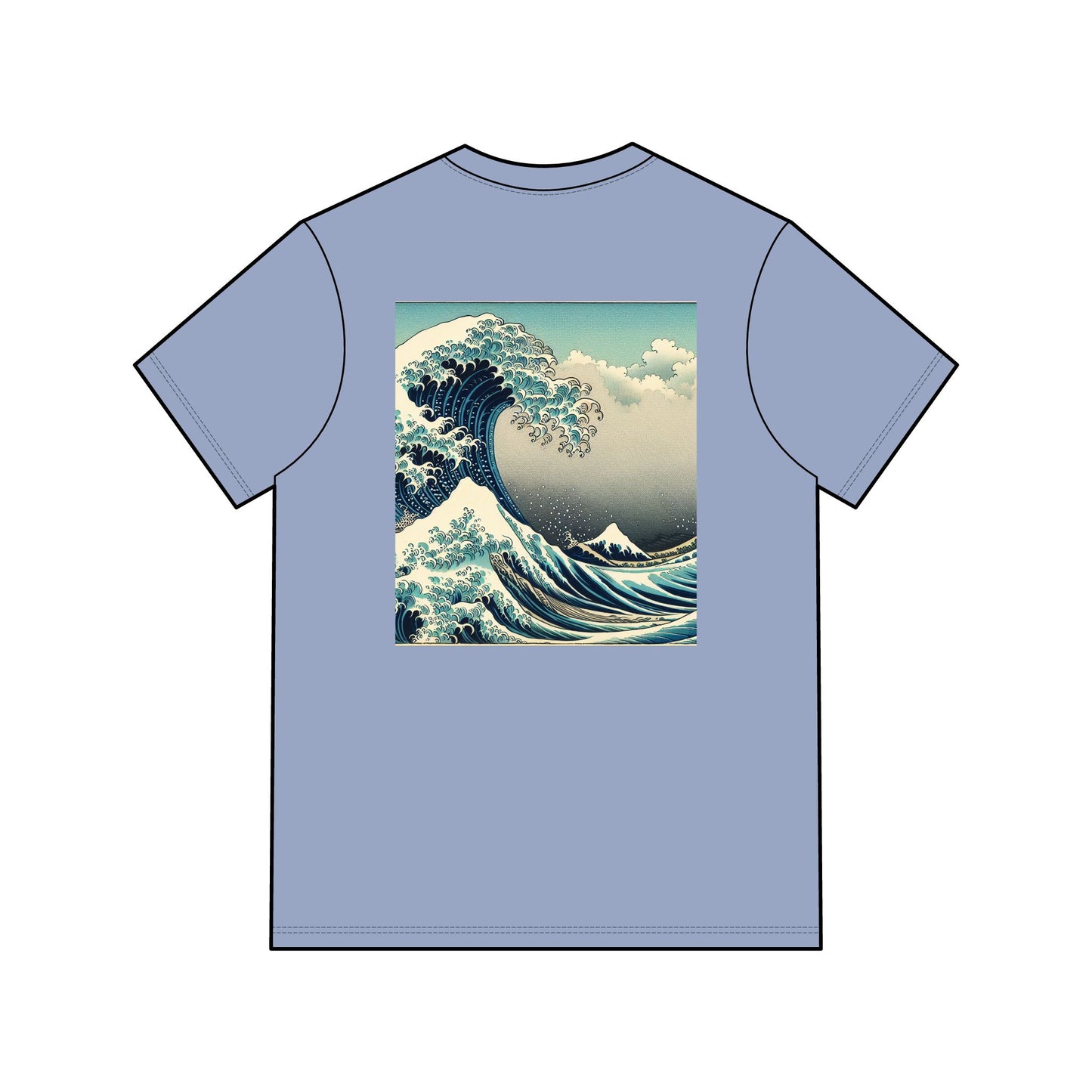 Men's Acid Washed Tee - Vintage Wave Graphic