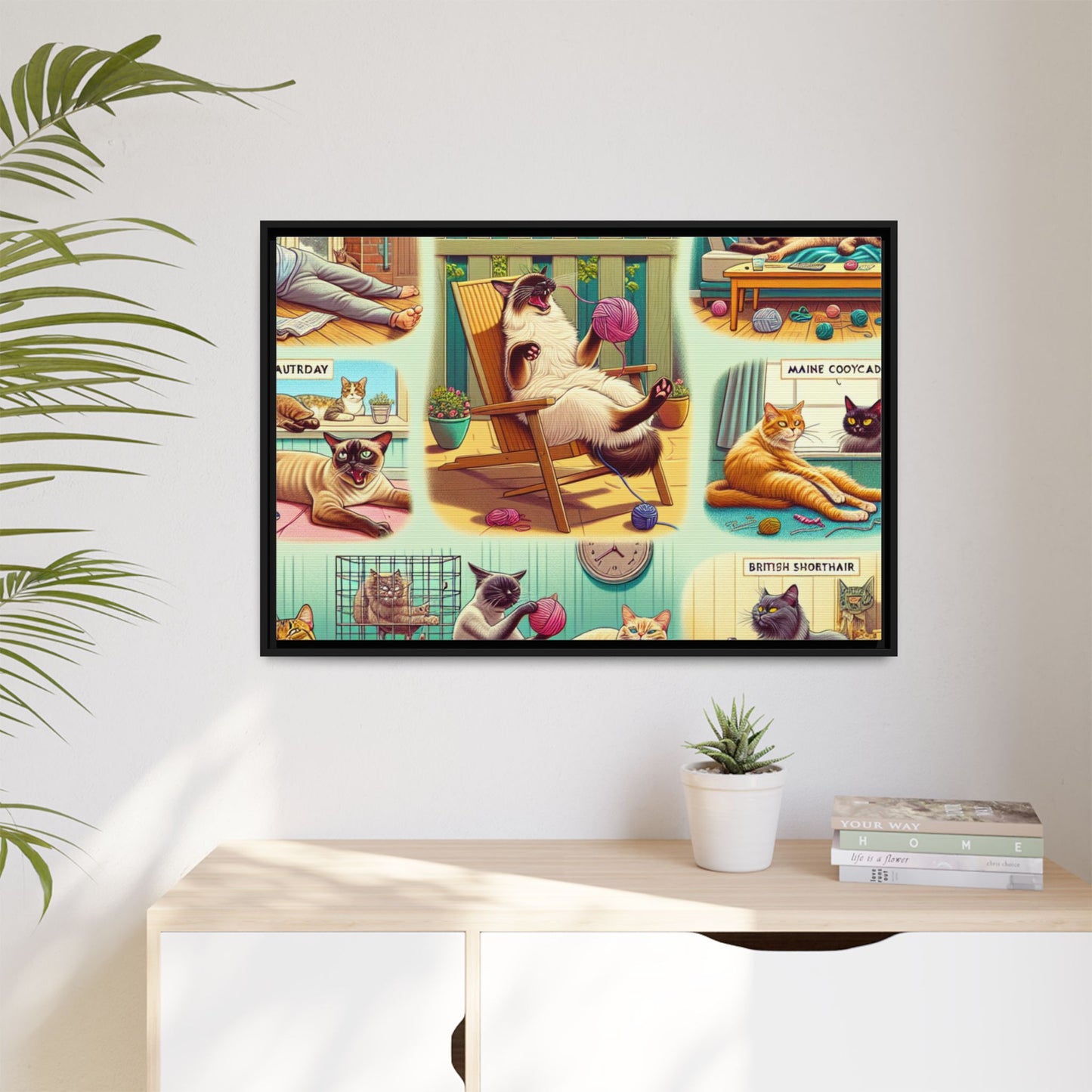 Matte Canvas, Framed (Multi-color)