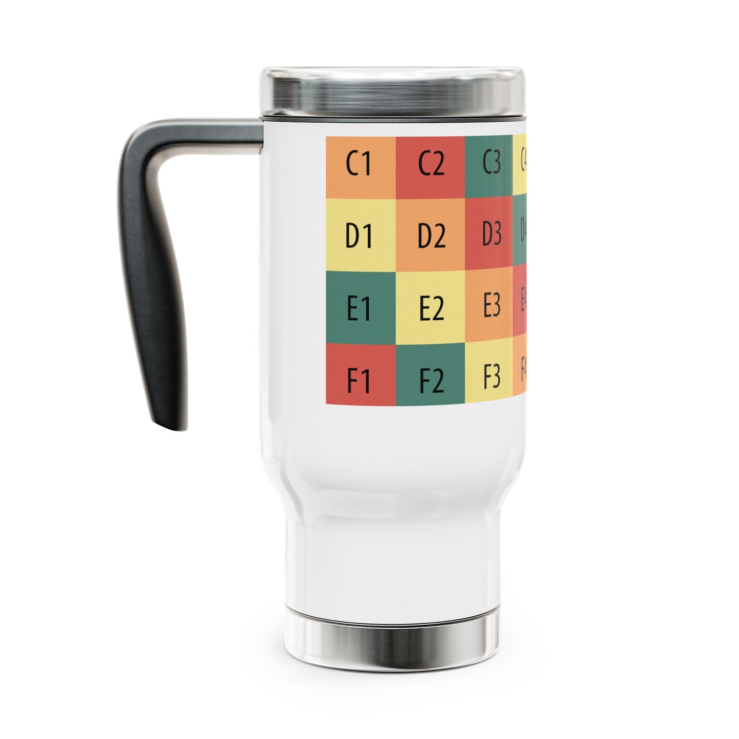 Stainless Steel Travel Mug with Handle, 14oz