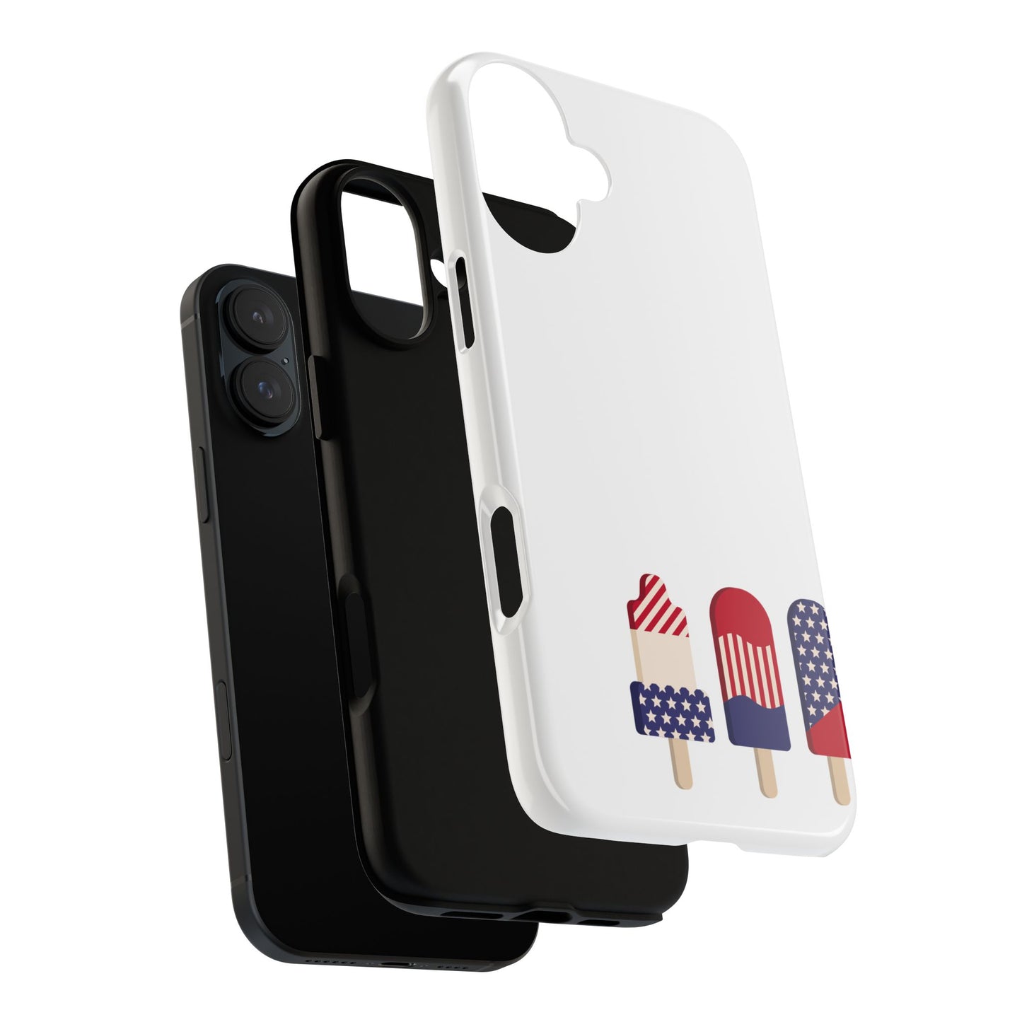 Patriotic Phone Case - Tough Cases with Ice Cream Popsicle Design
