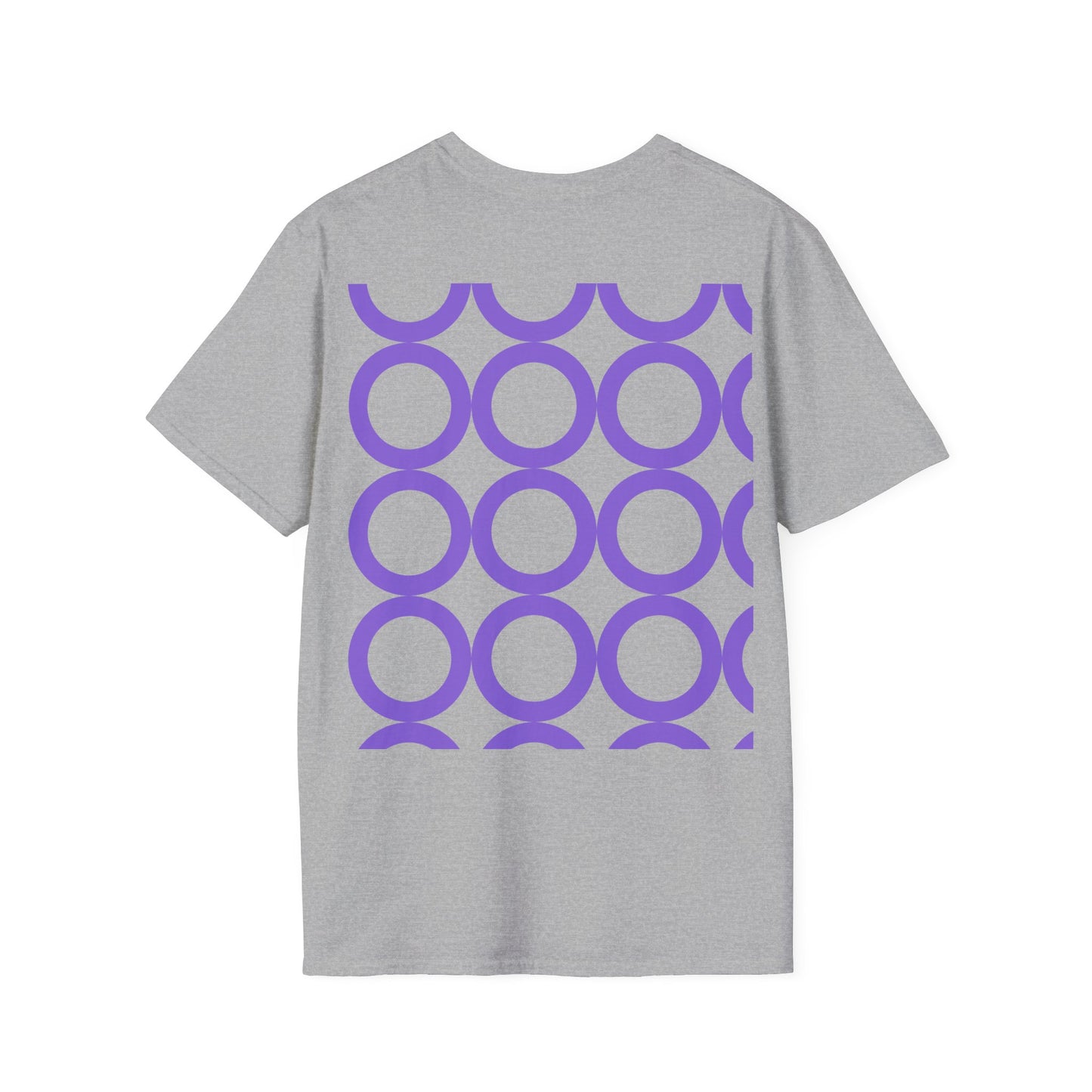 Purple Pattern Unisex Softstyle T-Shirt, Casual Tee, Trendy Gift, Graphic Top, Everyday Wear, Fashion Statement