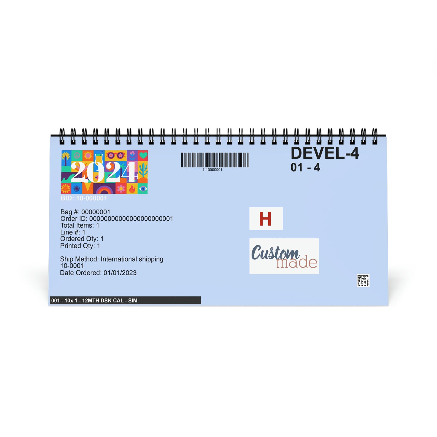 Desk Calendar (2024 grid)