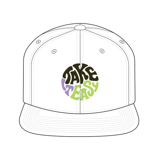 Playful Unisex Snapback Hat - Take It Easy & Moo Deng Designs