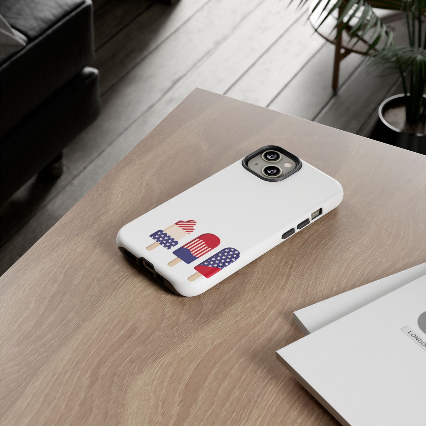 Patriotic Phone Case - Tough Cases with Ice Cream Popsicle Design