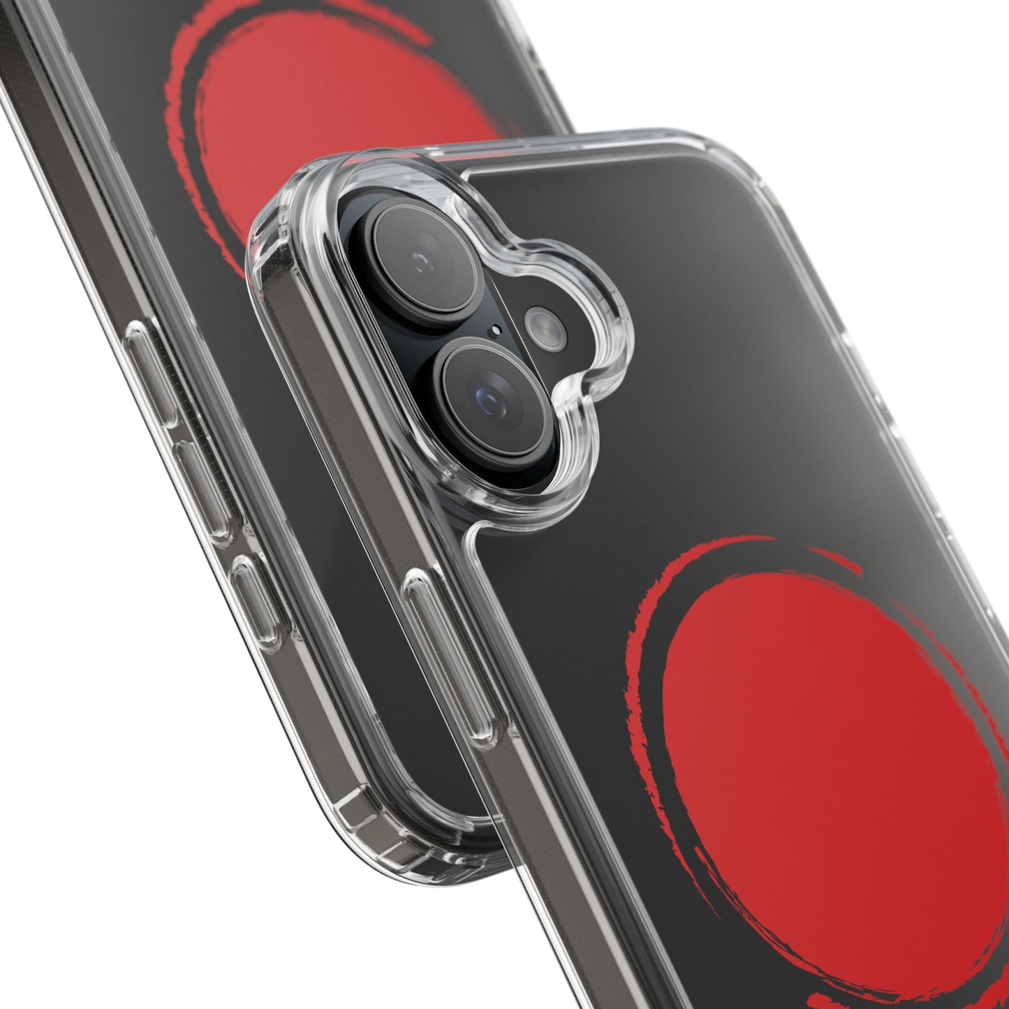 Minimalist Red Circle Clear Phone Case - Sleek & Stylish Protection
