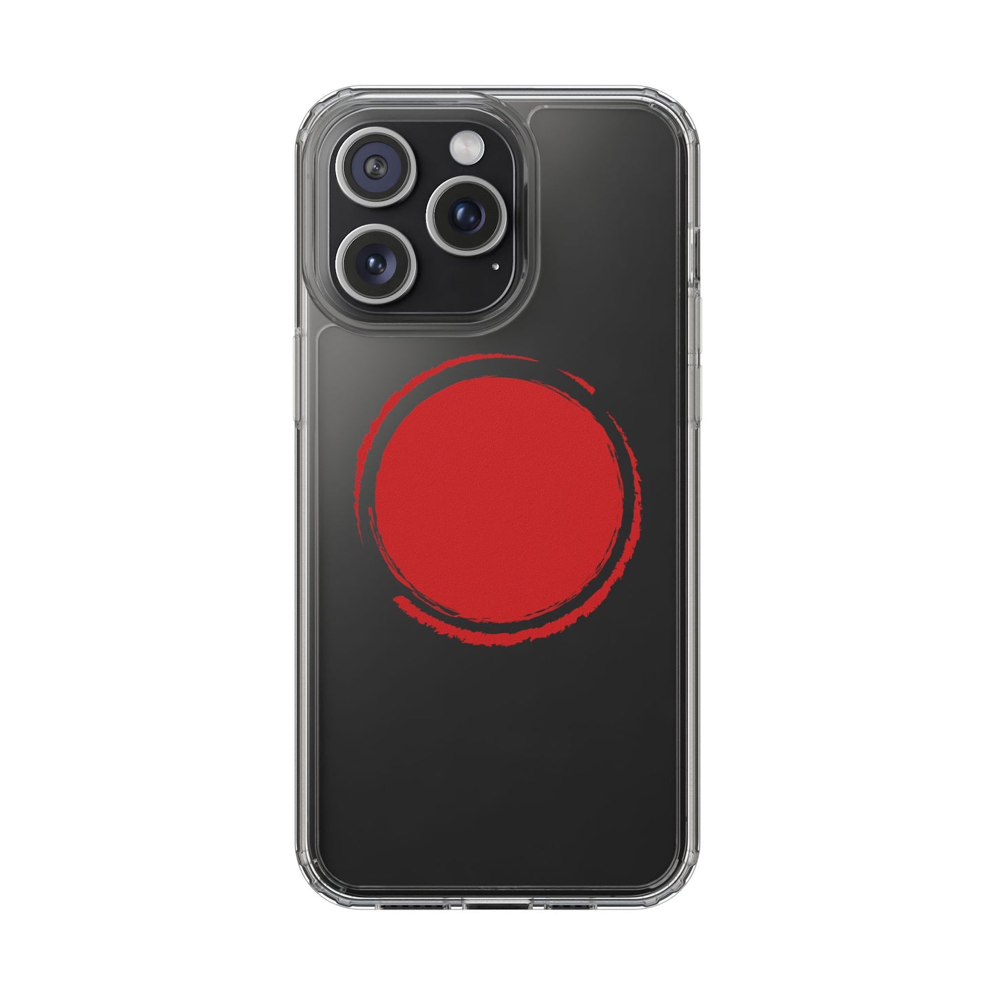 Minimalist Red Circle Clear Phone Case - Sleek & Stylish Protection