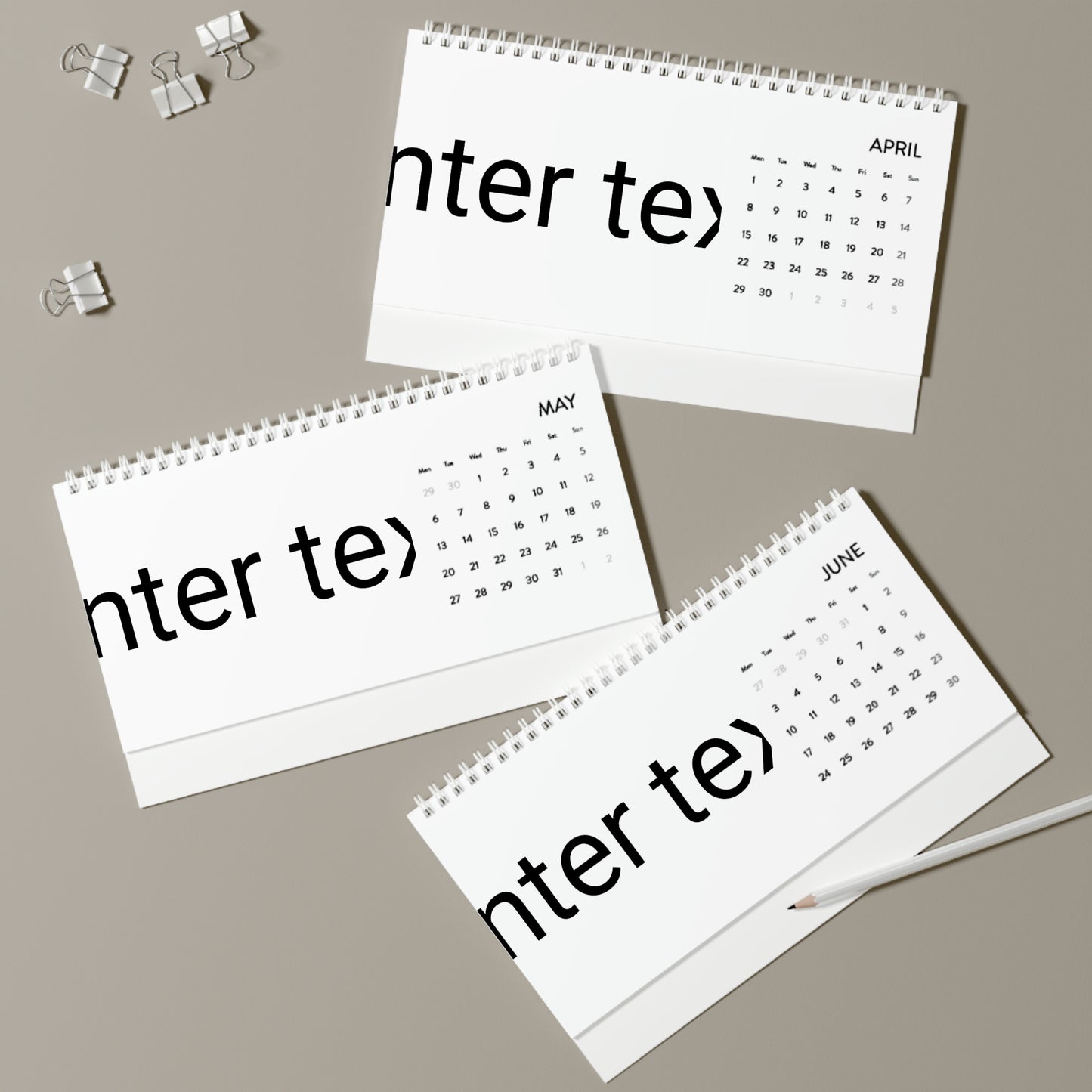 Desk Calendar (2024 grid)