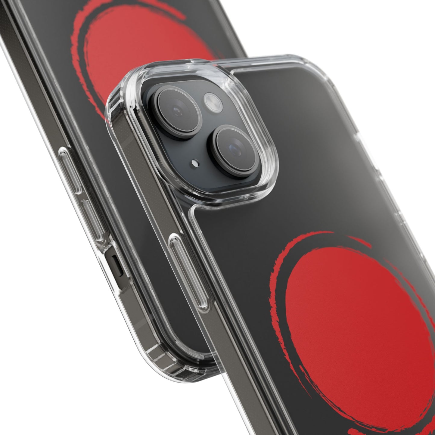 Minimalist Red Circle Clear Phone Case - Sleek & Stylish Protection