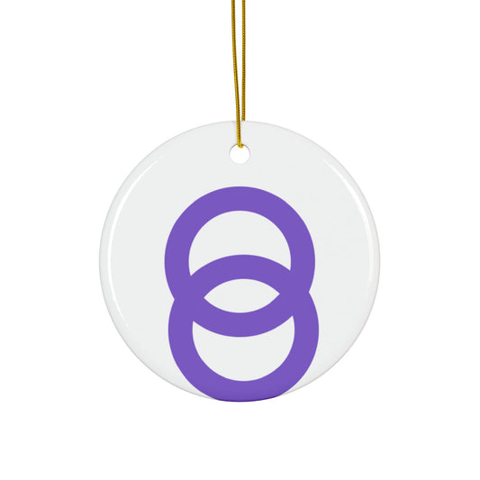 Modern Ceramic Holiday Ornaments - Unique Circular Designs (1, 3, 5, or 10 Pack)