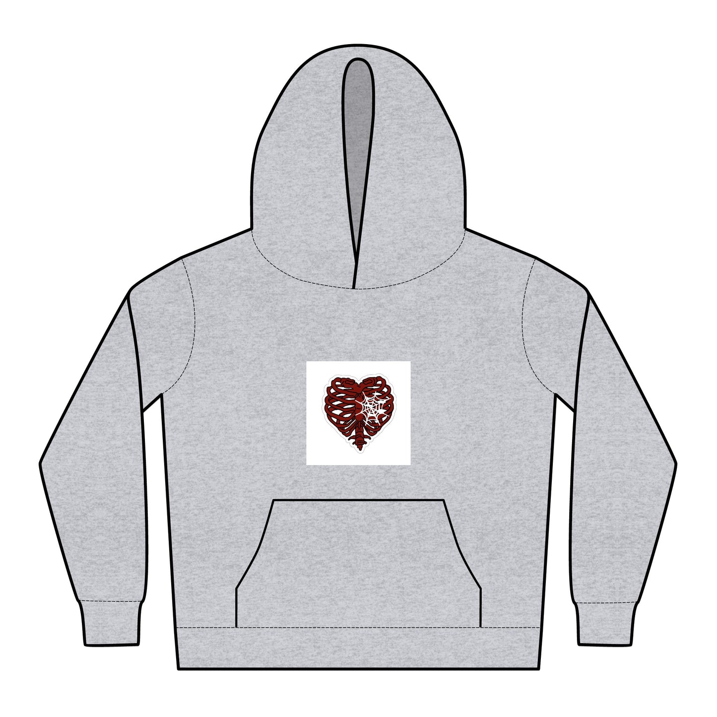Kids Relax Hoodie with Artistic Heart and Abstract Design