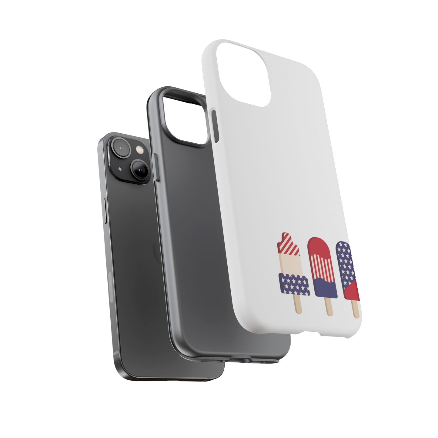Patriotic Phone Case - Tough Cases with Ice Cream Popsicle Design