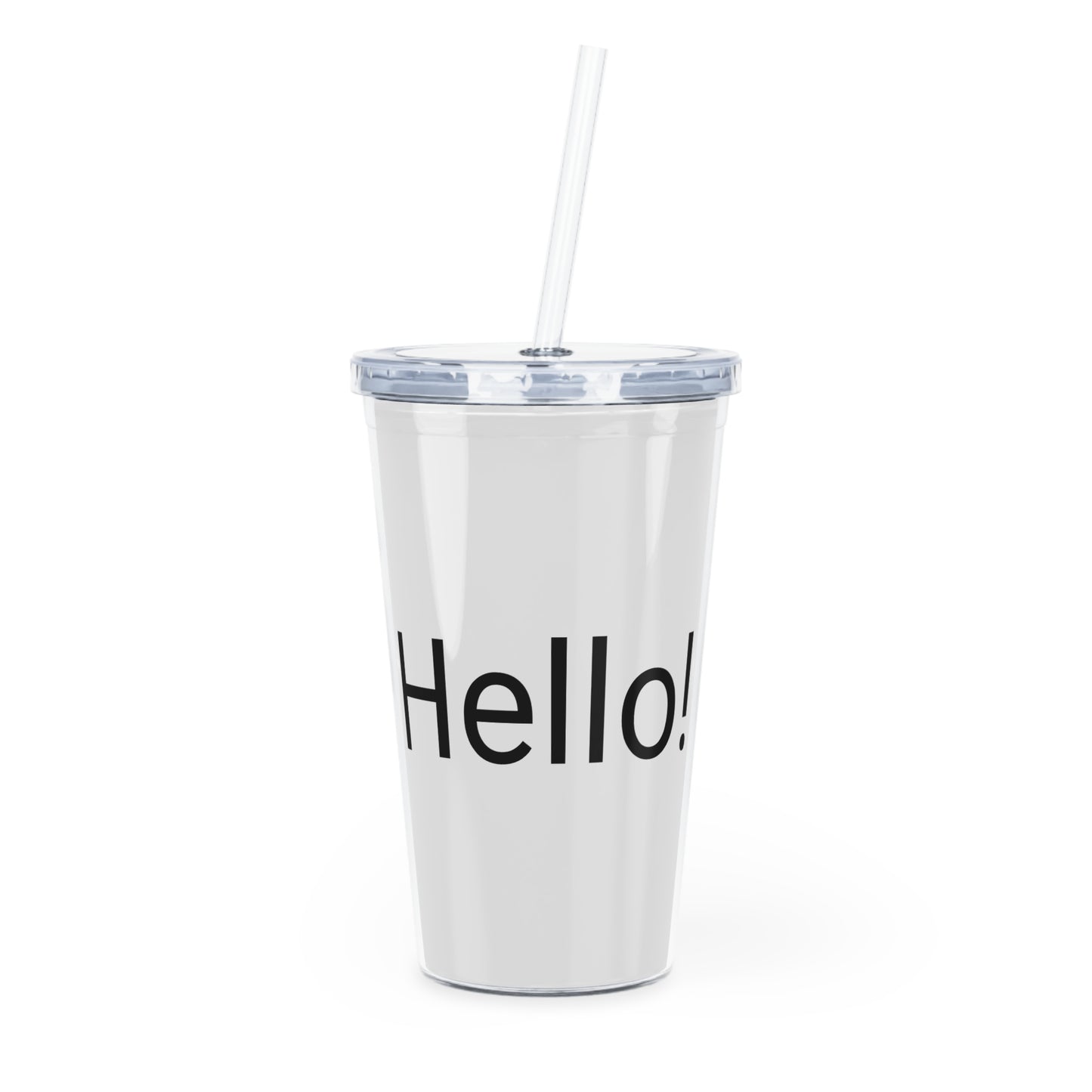 Plastic Tumbler with Straw
