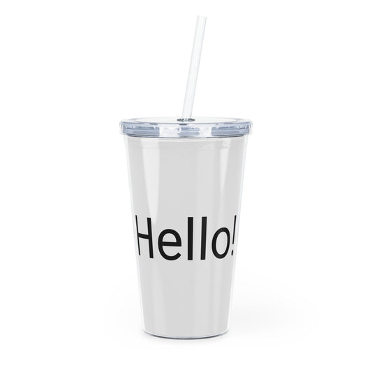 Plastic Tumbler with Straw